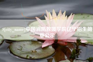 金湖中国消防救援学院辽宁招生简章公示
