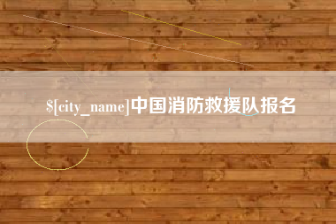 金湖中国消防救援队报名
