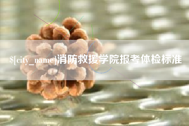 金湖消防救援学院报考体检标准