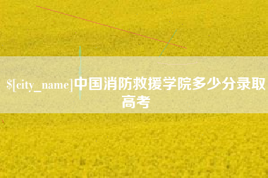 金湖中国消防救援学院多少分录取高考