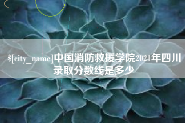 金湖中国消防救援学院2021年四川录取分数线是多少