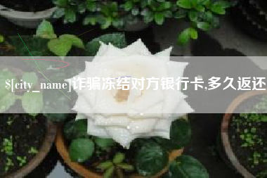 金湖诈骗冻结对方银行卡,多久返还