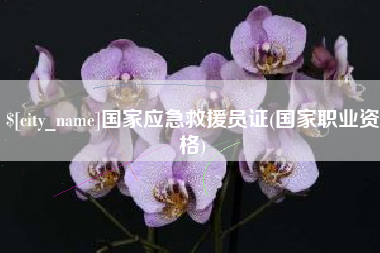 金湖国家应急救援员证(国家职业资格)