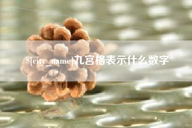 金湖九宫格表示什么数字
