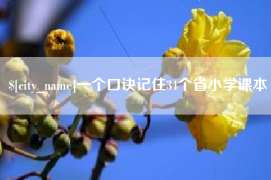金湖一个口诀记住34个省小学课本