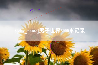 金湖男子世界5000米记录