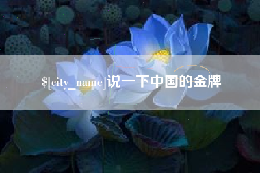 金湖说一下中国的金牌