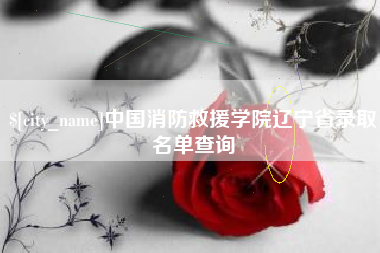 金湖中国消防救援学院辽宁省录取名单查询