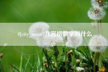 金湖九宫格数学叫什么