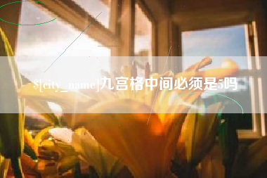 金湖九宫格中间必须是5吗