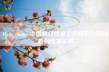金湖中国执行信息公开网官方网站查询结案证明