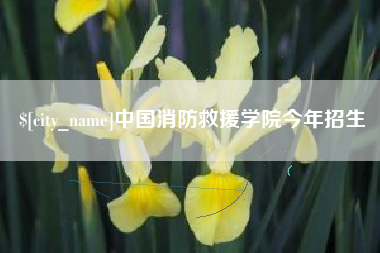 金湖中国消防救援学院今年招生