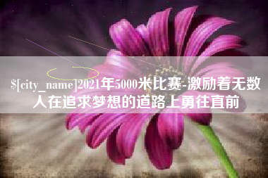 金湖2021年5000米比赛-激励着无数人在追求梦想的道路上勇往直前