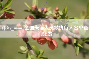 金湖全国失信人员被执行人名单查询免费