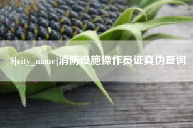 金湖消防设施操作员证真伪查询