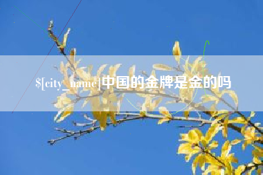 金湖中国的金牌是金的吗