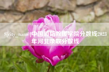 金湖中国消防救援学院分数线2023年河北录取分数线