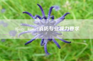 金湖消防专业视力要求