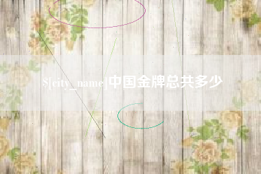 金湖中国金牌总共多少