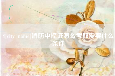 金湖消防中控证怎么考取需要什么条件