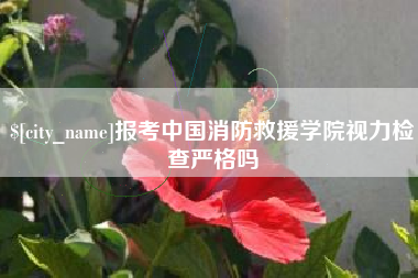 金湖报考中国消防救援学院视力检查严格吗