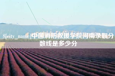 金湖中国消防救援学院河南录取分数线是多少分