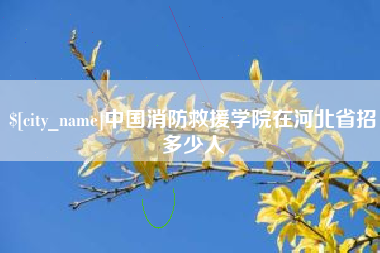 金湖中国消防救援学院在河北省招多少人
