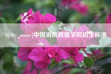 金湖中国消防救援学院招生标准