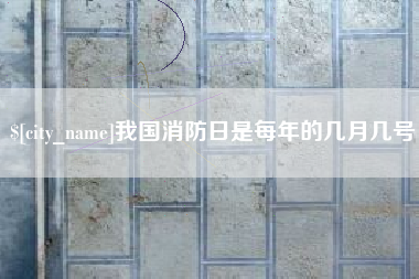 金湖我国消防日是每年的几月几号