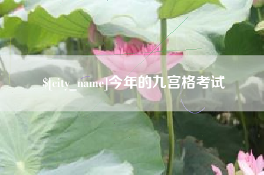 金湖今年的九宫格考试