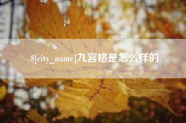 金湖九宫格是怎么样的