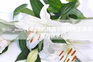金湖中国消防救援学院对考生身高、视力要求