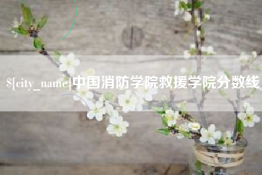 金湖中国消防学院救援学院分数线