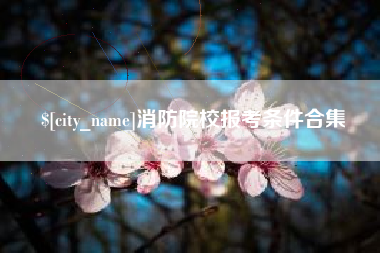 金湖消防院校报考条件合集